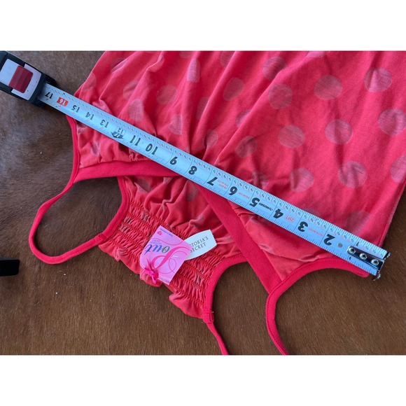 Vintage 2007 Victoria's Secret Pout Red & Pink Polka Dot Cami Top - Large - Y2K - Picture 5 of 6